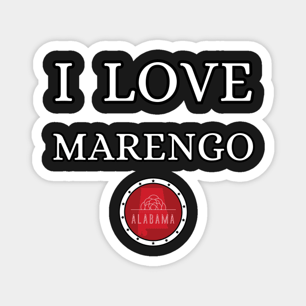 I LOVE MARENGO | Alabam county United state of america Magnet by euror-design