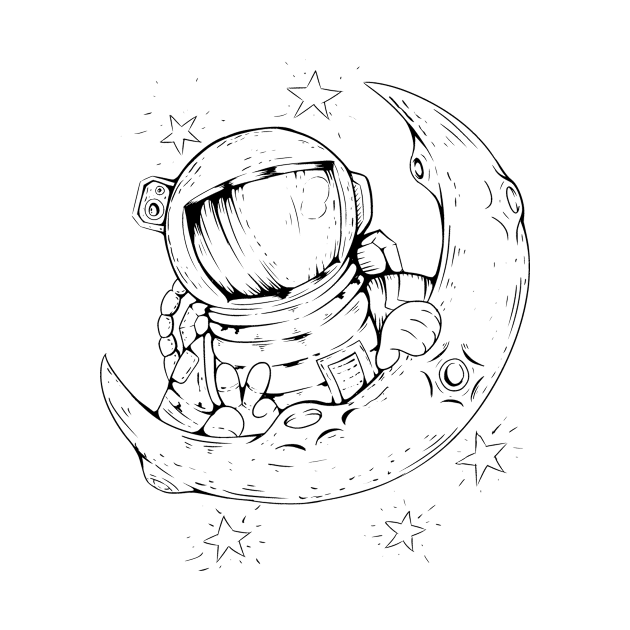 Happy astronaut by Dark_Ink