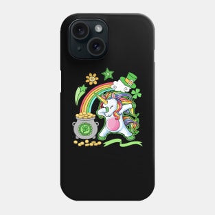 Lepricorn Leprechaun Dabbing Unicorn Girls St Patricks Day Phone Case