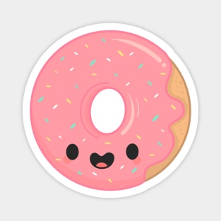 Cute Pink Kawaii Donut Magnet