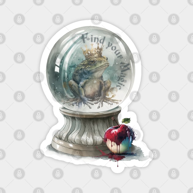 Frog Prince Crystal Ball Magnet by HolidayBug