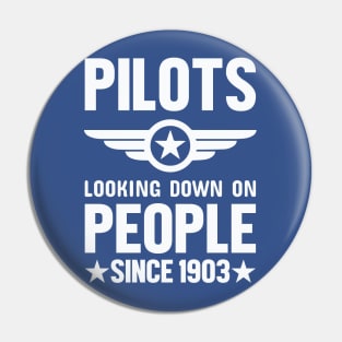 Pilots Looking Down On People: Funny Aviation Pin