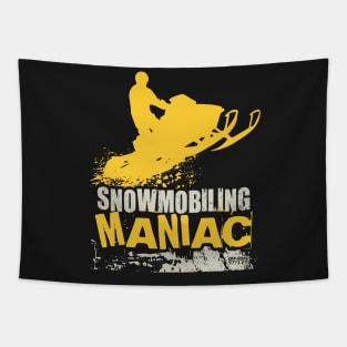 Snowmobiling Maniac Tapestry