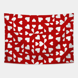 Red Valentine's Checkers Tapestry