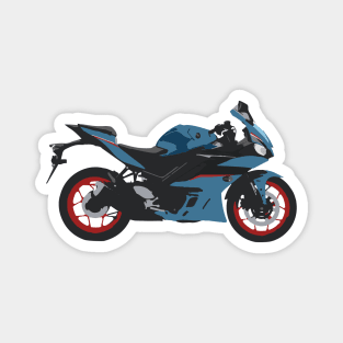 Motorcycle Yamaha YZF-R3 Aquamarine Magnet