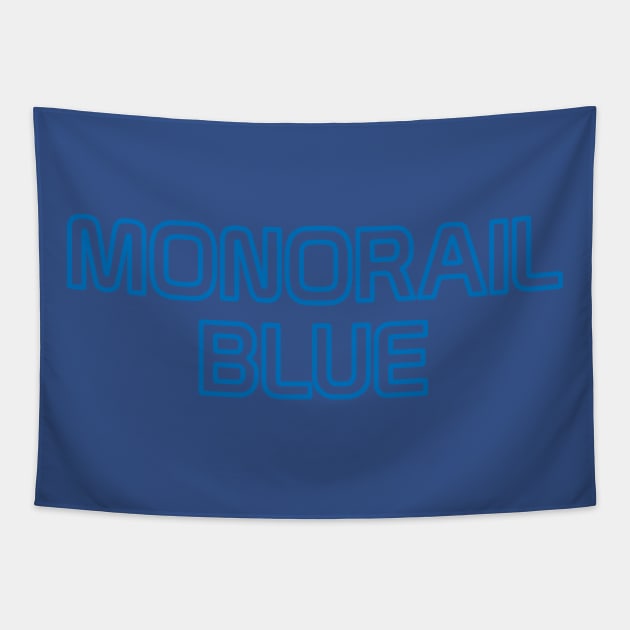 Monorail Blue Tapestry by Tomorrowland Arcade