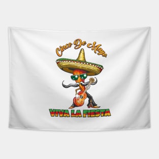 Cinco de Mayo Retro Holiday Poster Tapestry