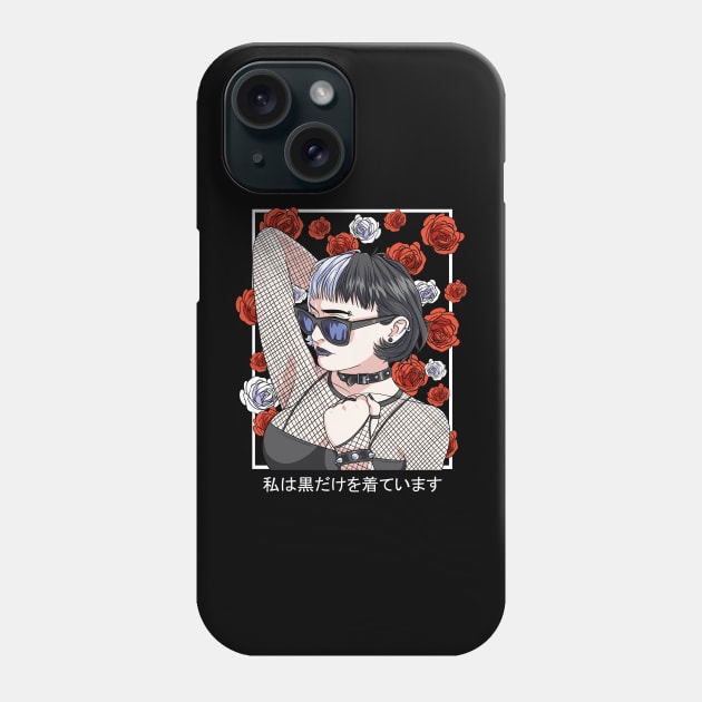 Goth Girl Alternative Halloween Witch Phone Case by Noseking