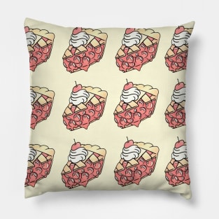 Cherry Pie Pattern Retro Pillow