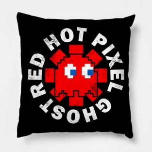 Red Hot Pixel Ghost Pillow