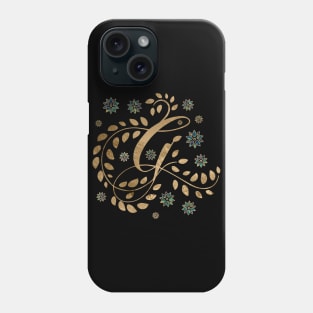 Luxury Golden Calligraphy Monogram with letter G Phone Case