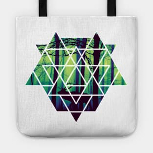 Triangle of Misty Forest Tote