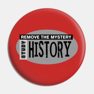 Remove Mystery History Gray Oval 2 Pin