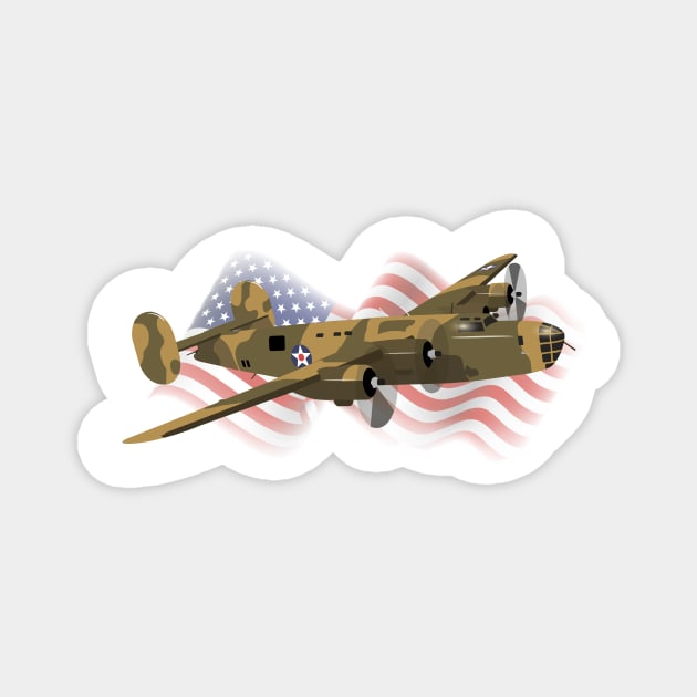 B-24 Liberator WW2 Heavy Bomber Magnet by NorseTech