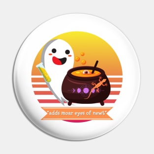 Halloween Cute Ghost *Adds Moar Eyes of Newt* Funny Costume Magic Cauldron Magic Potion Pin