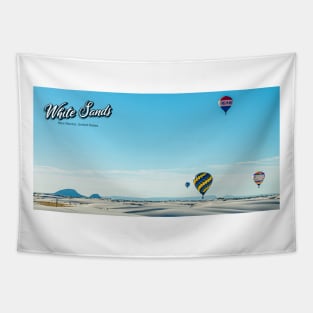 White Sands Hot Air Balloon Invitation Tapestry