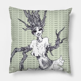 Wood girl Pillow