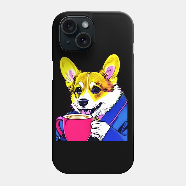 Corgi And Coffee Phone Case by Megaluxe 