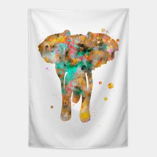 Elephant Watercolor Painting Gold 2 Tapestry