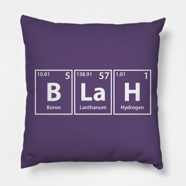 Blah (B-La-H) Periodic Elements Spelling Pillow by cerebrands