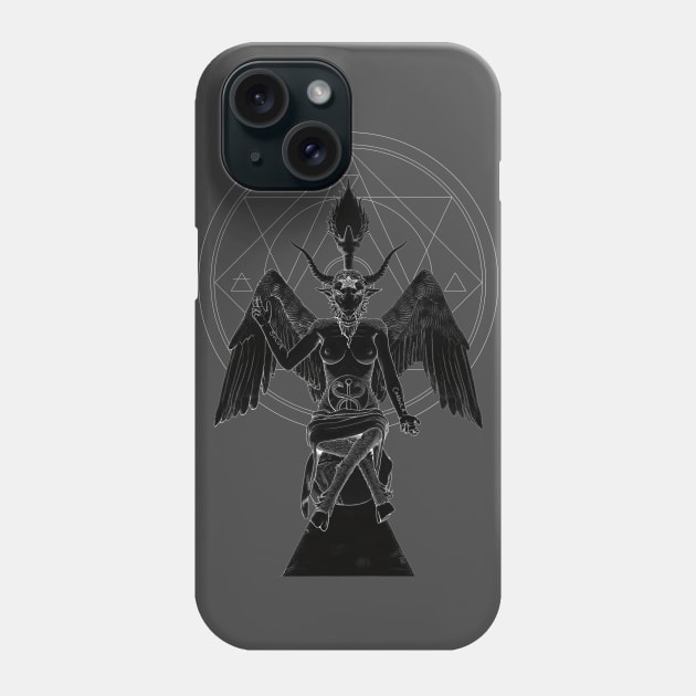 Baphomet Black and white Phone Case by Darkseal