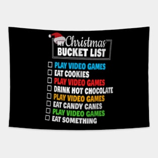 Xmas Bucket List Video Games Christmas Tapestry