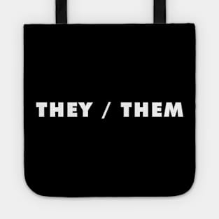 they / them - dark Tote