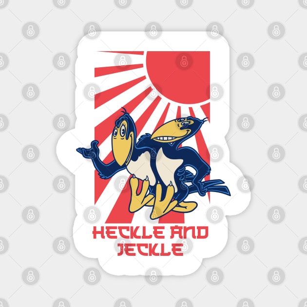 Heckle And Jeckle Retro Japanese Magnet by thelazyshibaai