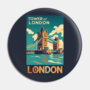 A Vintage Travel Art of London - England Pin