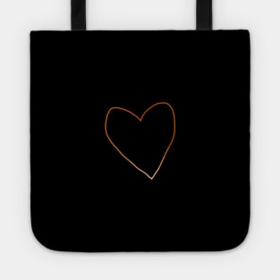 Small Gold Heart Line Tote