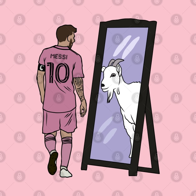 Leo Messi Mirror GOAT Miami by rattraptees