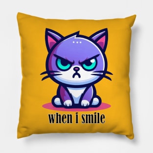 When i smile Pillow