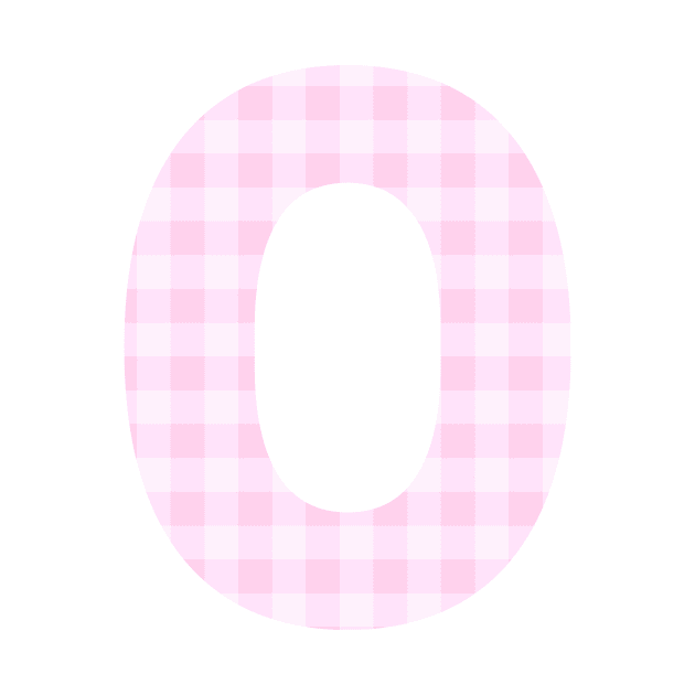 Pink Letter O in Plaid Pattern Background. by BloomingDiaries