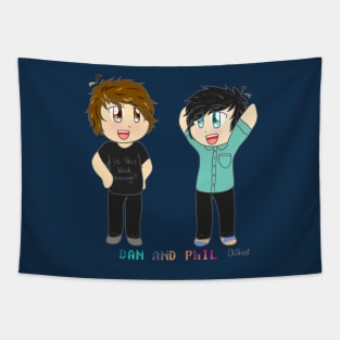 Chibi Dan and Phil Tapestry