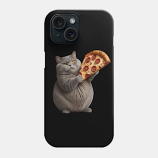 CUTE FAT CAT PIZZA Phone Case