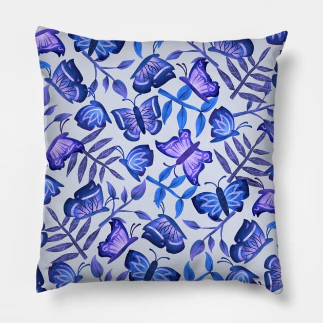 Butterflies live in the secret garden Pillow by CleanRain3675