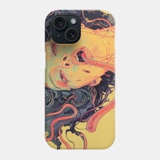 Abstract Trippy Tentacled Lovecraftian Monster Woman Phone Case