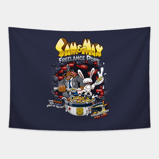 Sam & Max Freelance Pops Tapestry by crula