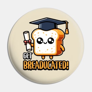 Get Breaducated! Cute Strawberry Pun Pin