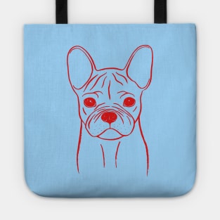 French Bulldog (Blue and Red) Tote