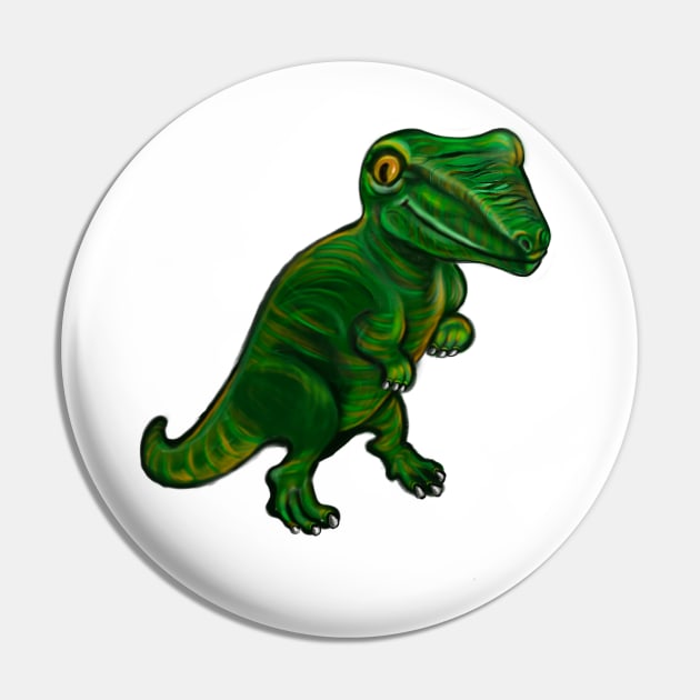 Dinosaur - green dinosaur Pin by Artonmytee