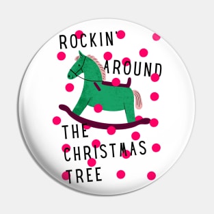 Rocking Around the Christmas Tree with Pink Dots Pin