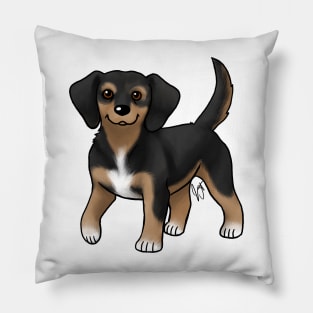 Dog - Queen Elizabeth Pocket Beagle - Black and Tan Pillow