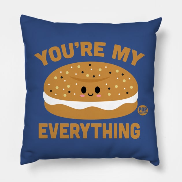 EVERYTHING BAGEL Pillow by toddgoldmanart