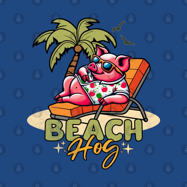 Summer Beach Pig by alcoshirts