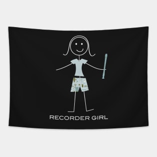 Funny Womens Recorder Design Tapestry