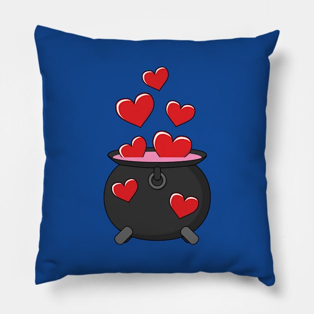 Hearts Love Potion Pillow by BirdAtWork