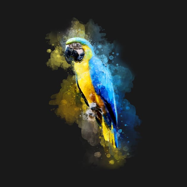 Parrot watercolor by Theurgy