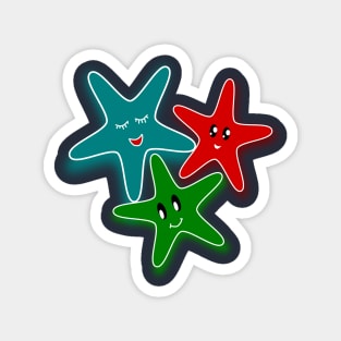 Colourful starfish Magnet