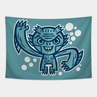 Monster Swimmer Tapestry